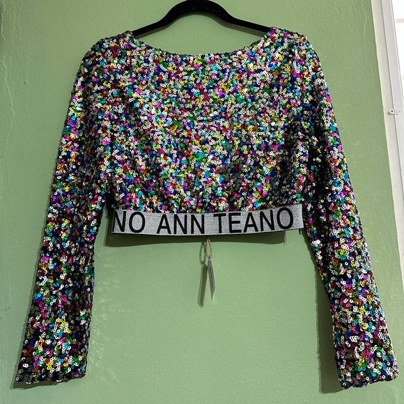 Multicolor Sequins Long sleeve Top - Picture 1 of 2